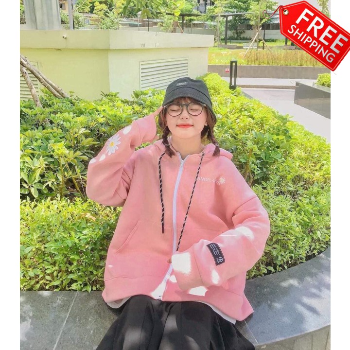 [FREESHIP TOÀN QUỐC] Áo khoác nỉ unisex nam nữ dây kéo from rộng phong cách Hàn Quốc mẫu hot giá rẻ