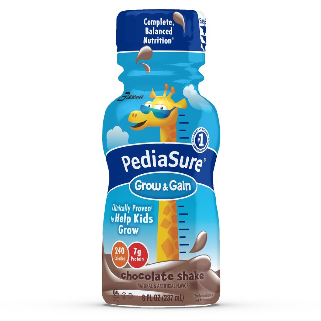 (Đủ vị)Thùng 24 chai Sữa Pediasure nước Vani DHA, Dâu DHA, Fiber 237ml Mỹ Date mới