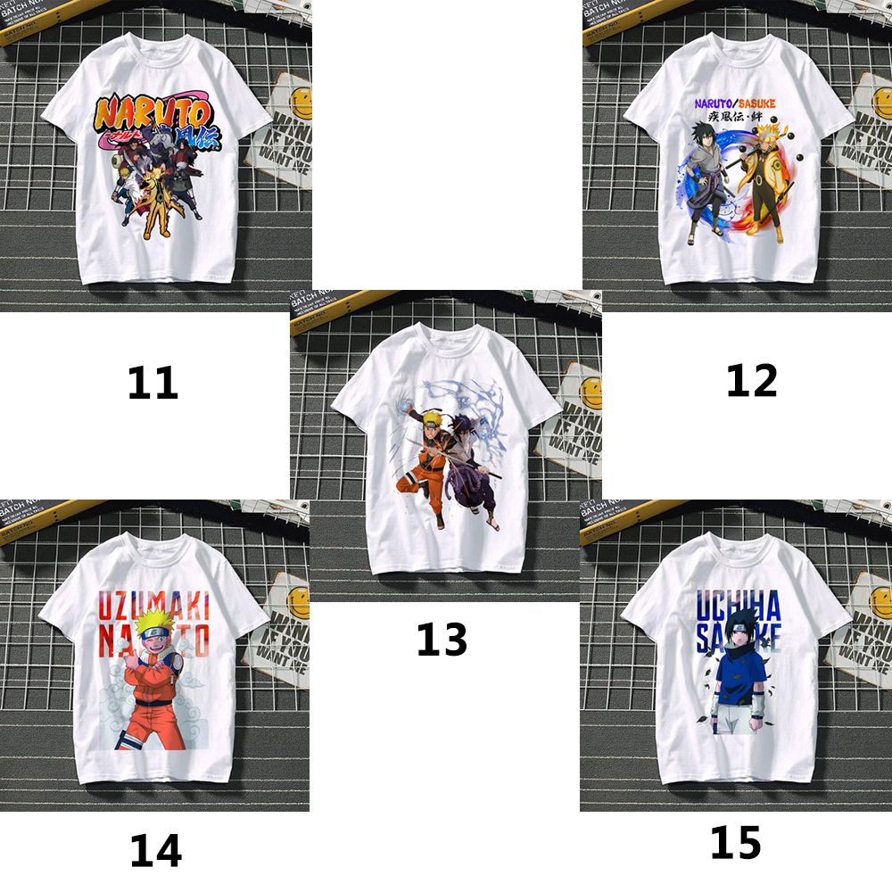 Áo thun tay ngắn cổ tròn in hình Naruto - Sasuke - Itachi - Kakashi thời trang cho nam và nữ | BigBuy360 - bigbuy360.vn