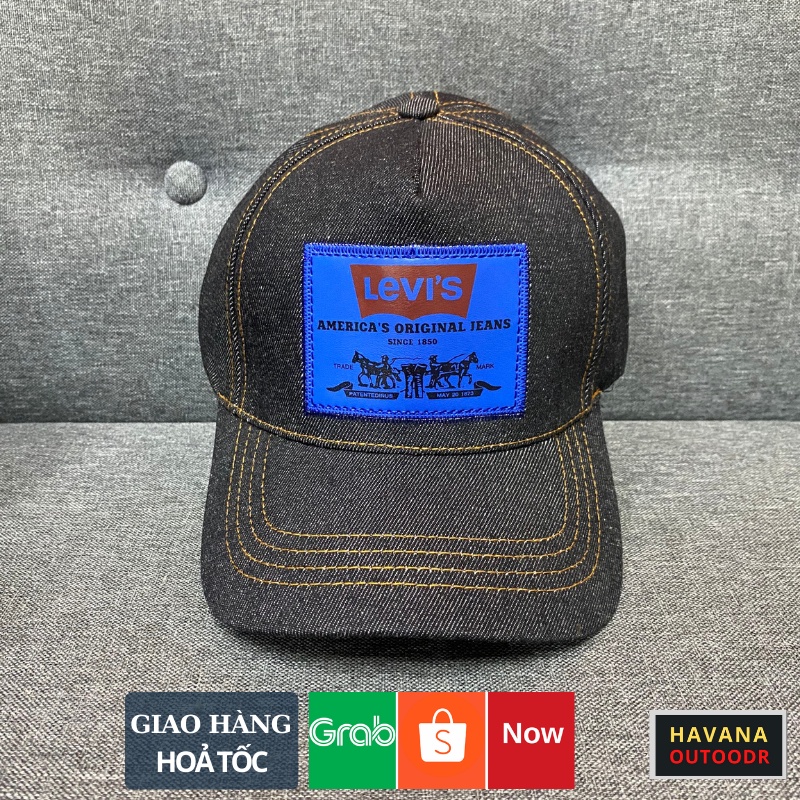 Mũ Nón Thời Trang Nam Nữ Levis Chất Bò Cao Cấp ❤️freeship❤️ Vải Bò Dày, Quai Kim Loại Độ Bền Cao