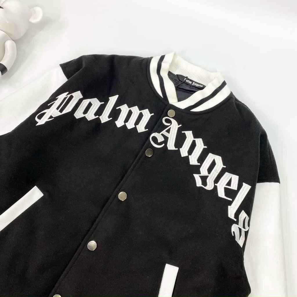 Áo Khoác Bomber Nam Nữ Thu Đông 2022, Áo Jacket Cúc Bấm Tay Trắng Mùa Đông In Chữ - AK27