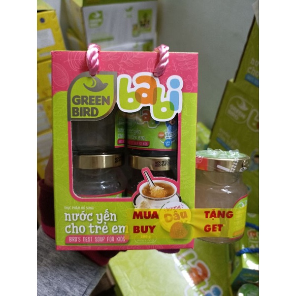Yến Green Bird Babi Vị Dâu lốc 4hủ tặng 1hủ