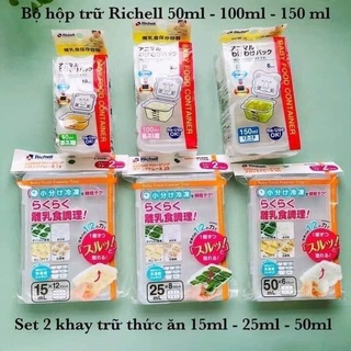 Khay trữ đông đồ ăn dặm cho bé richell nhật
