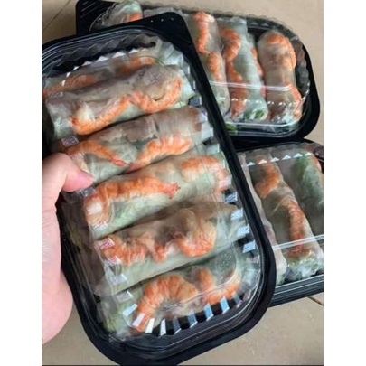 Khay nhựa đế đen nắp trong đựng sushi, mì xào, sầu riêng, trái cây.. !!