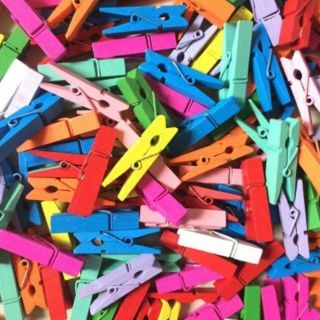 Set 10 kẹp gỗ màu treo ảnh