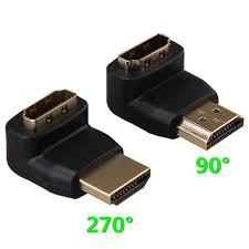 Combo 2 Đầu Cắm HDMI Chuyển Đổi Góc 90 Độ và 270 Độ