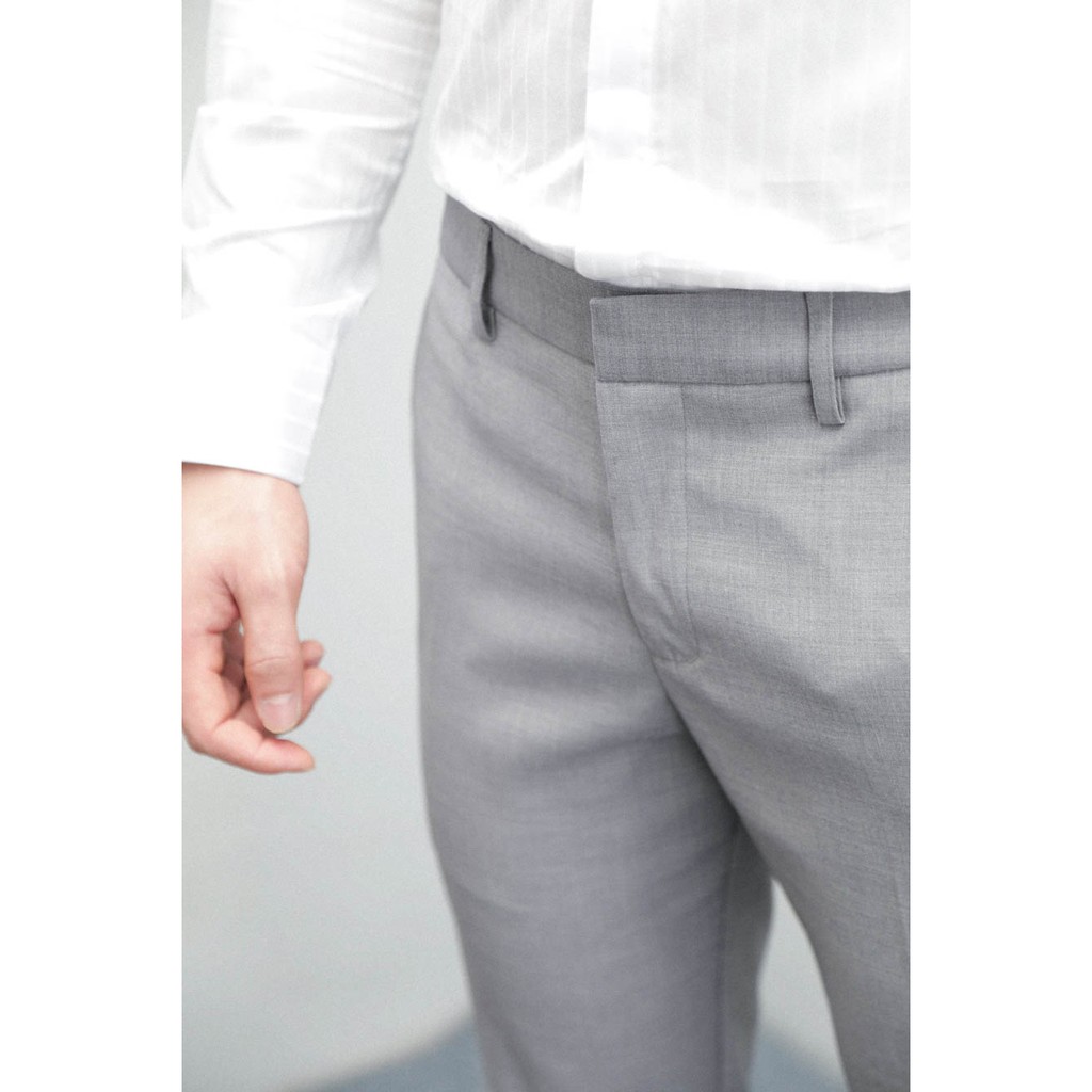 Quần tây nam ống suôn nhẹ màu xám phong cách công sở lịch lãm thương hiệu A/G | BigBuy360 - bigbuy360.vn