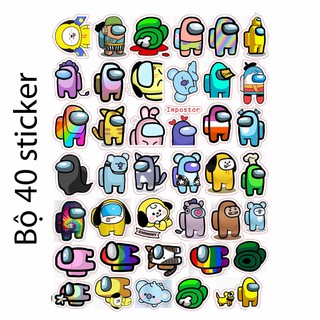 Sticker / Hình dán Game Among Us- (nhiều mẫu Random)