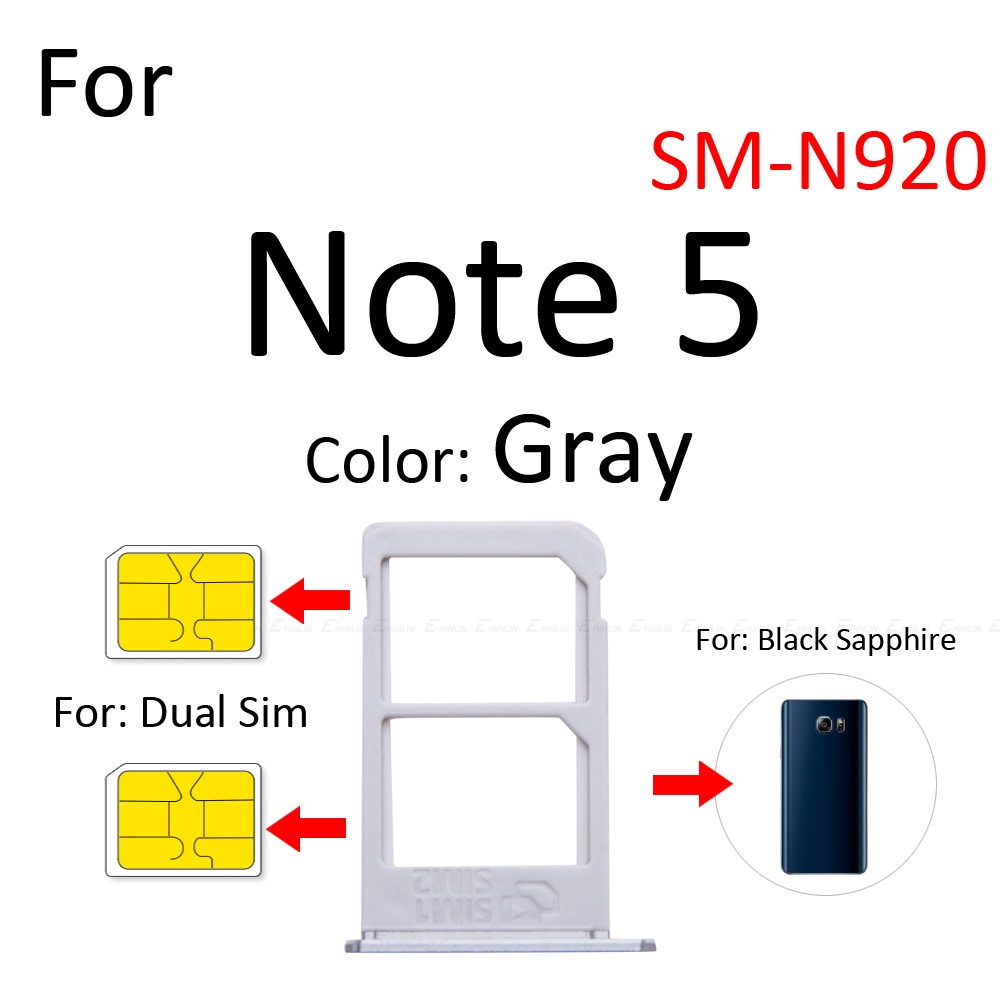 Khay Đựng Thẻ Sim Cho Samsung Galaxy Note 5 N920 Micro SD