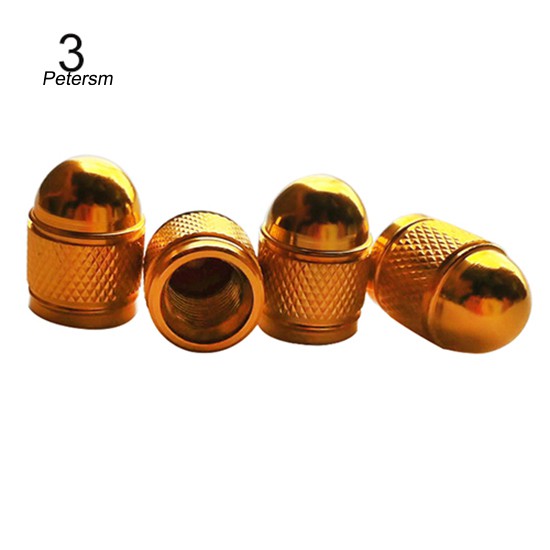 Set 4 nắp van lốp xe hơi xe tải bằng hợp kim nhôm chống bụi bẩn tiện lợi