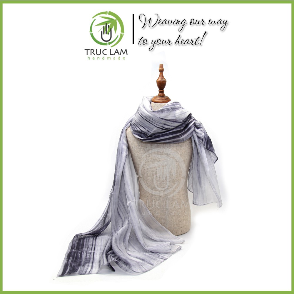 Khăn Choàng Nữ Thời Trang Cao Cấp Vải Lụa Thái Bình Nhiều Màu Sắc - Trúc Lâm Handmade