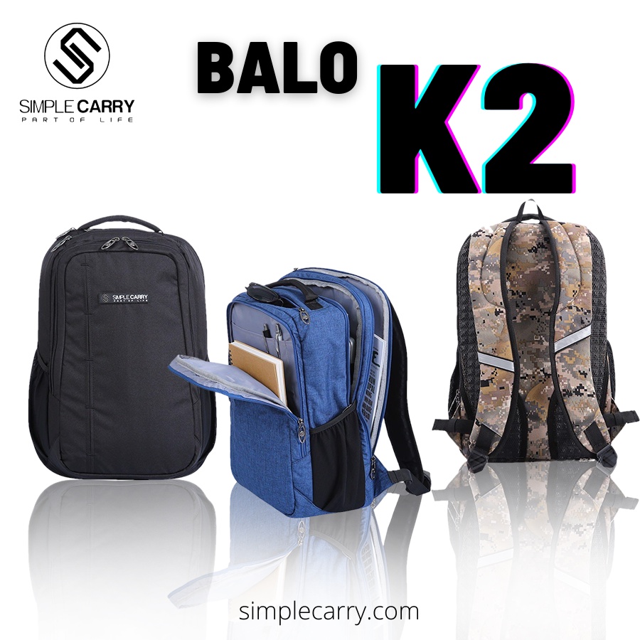 Balo Laptop 14 Inch Thời Trang Công Sở SimpleCarry K2 Màu Xanh Navy - Shine House