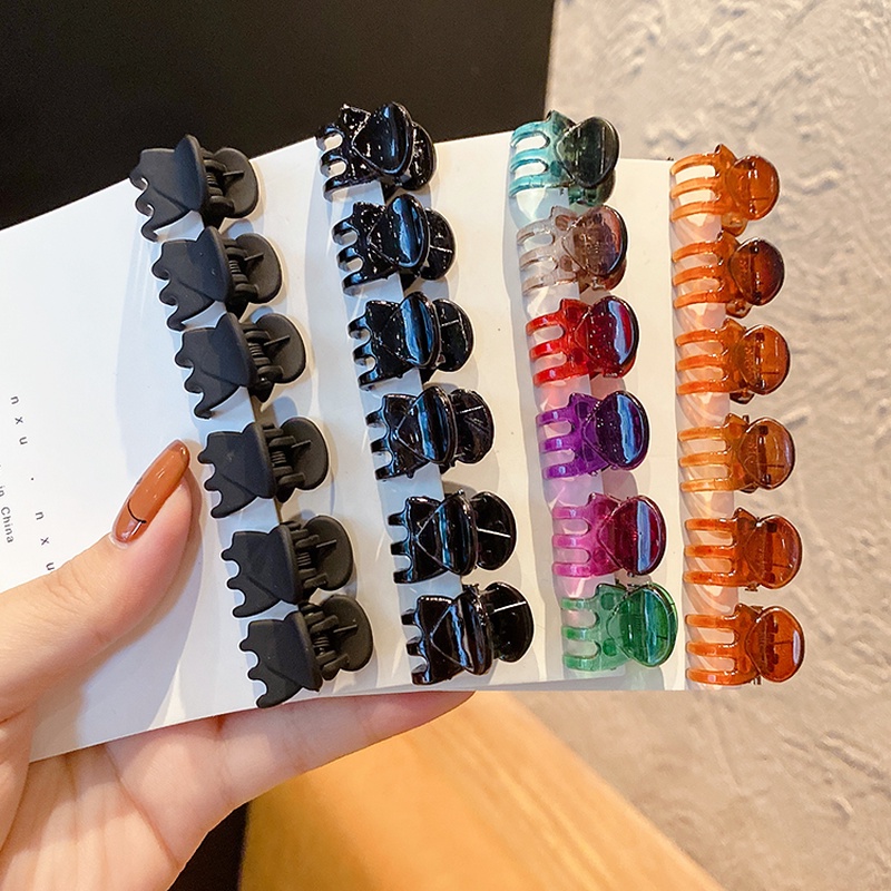 Kẹp tóc Mini màu đen phong cách Hàn Quốc cho nữ