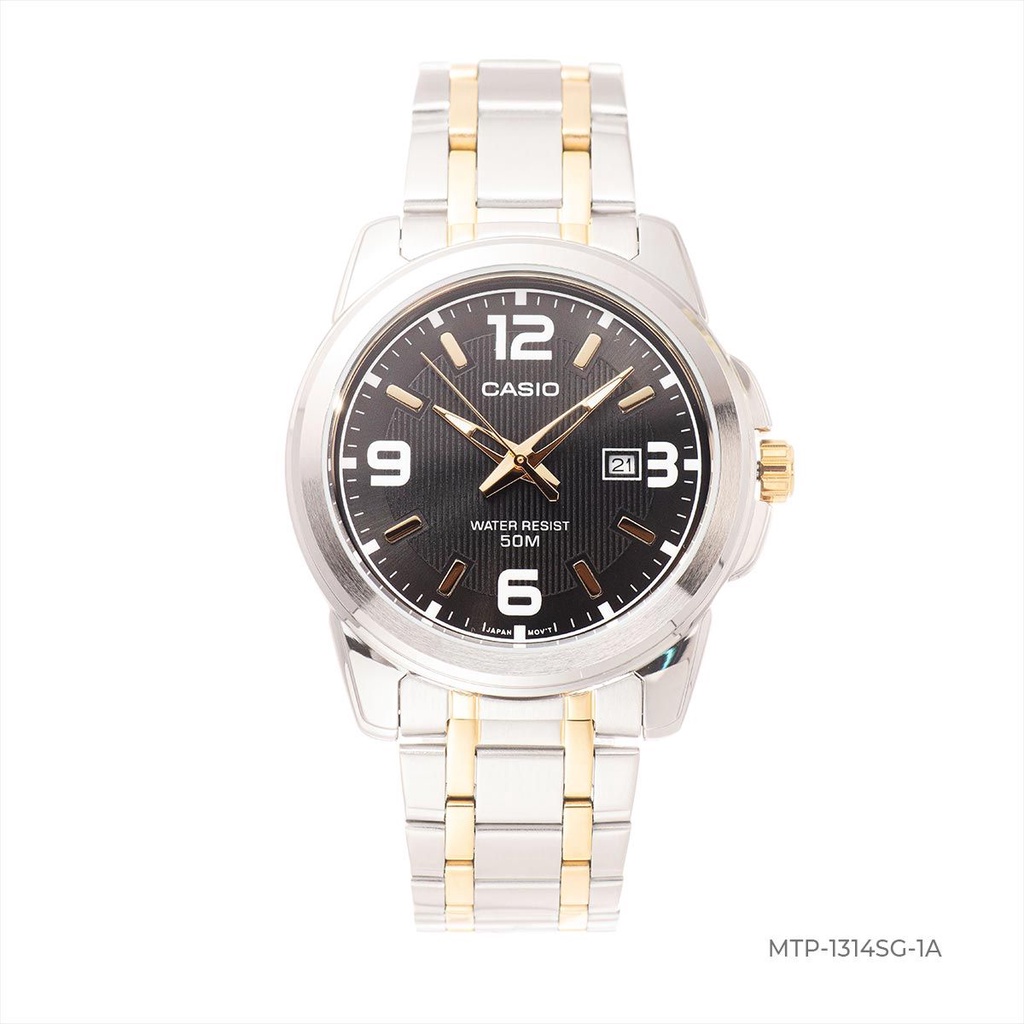 Đồng Hồ Quartz Nam Casio WATCHSTORE MTP-1314SG-1AVDF Thiết Kế Mặt Kính Khoáng 45mm, Dây Kim Loại Và Vỏ Thép Không Gỉ