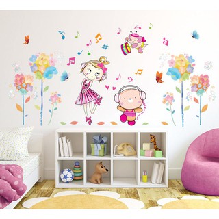 Decal dán tường bé yêu âm nhạc AY7281