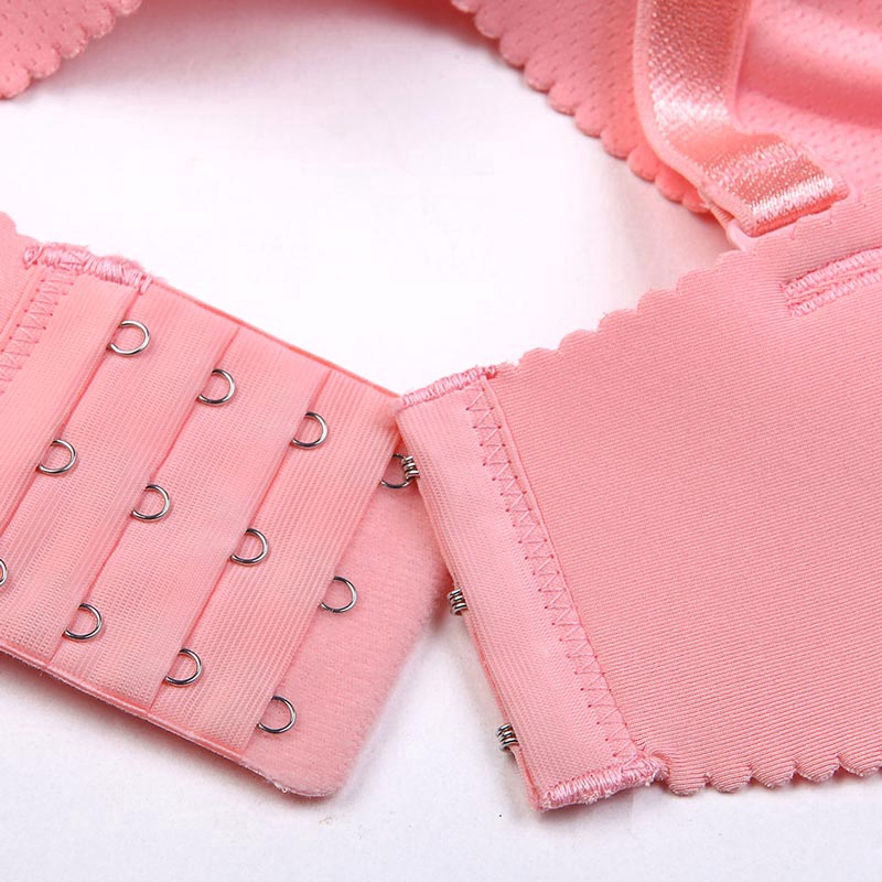 Áo lót nâng ngực không lộ viền may màu trơn không gọng có thể điều chỉnh với 4 móc cài thoải mái cho nữ | BigBuy360 - bigbuy360.vn