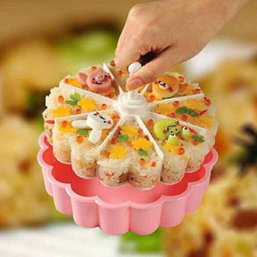 Khuôn ép xôi, ép cơm, làm rau câu 8 ngăn hình trái tim