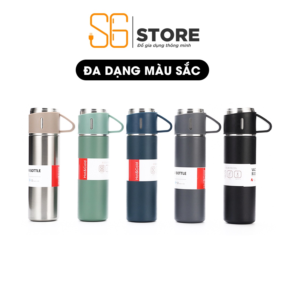 Bình giữ nhiệt 500ml S6 đẹp có khắc tên lõi INOX 304 cao cấp giữ nhiệt tới 8 tiếng chống tràn có cốc uống