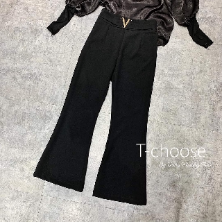 Quần ống loe cạp chữ V