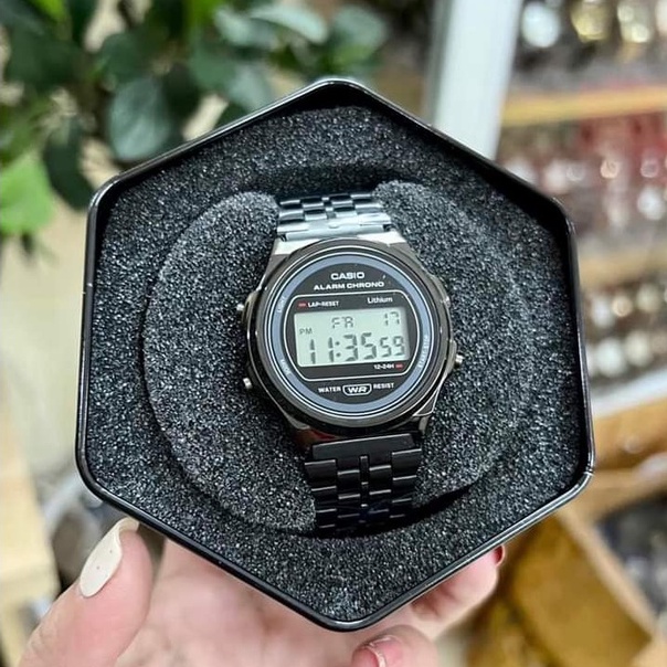 Đồng hồ CASIO điện tử nam chính hãng Nhật Bản, dây kim loại, mặt tròn, BH 24 tháng Mã A8