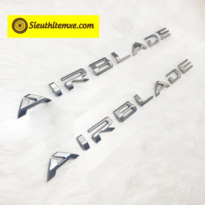 TEM CHỮ NỔI AIRBLADE 2020  BẠC - VÀNG HÀNG ZIN CAO CẤP - MỘT CẶP - Sieuthitemxe.com