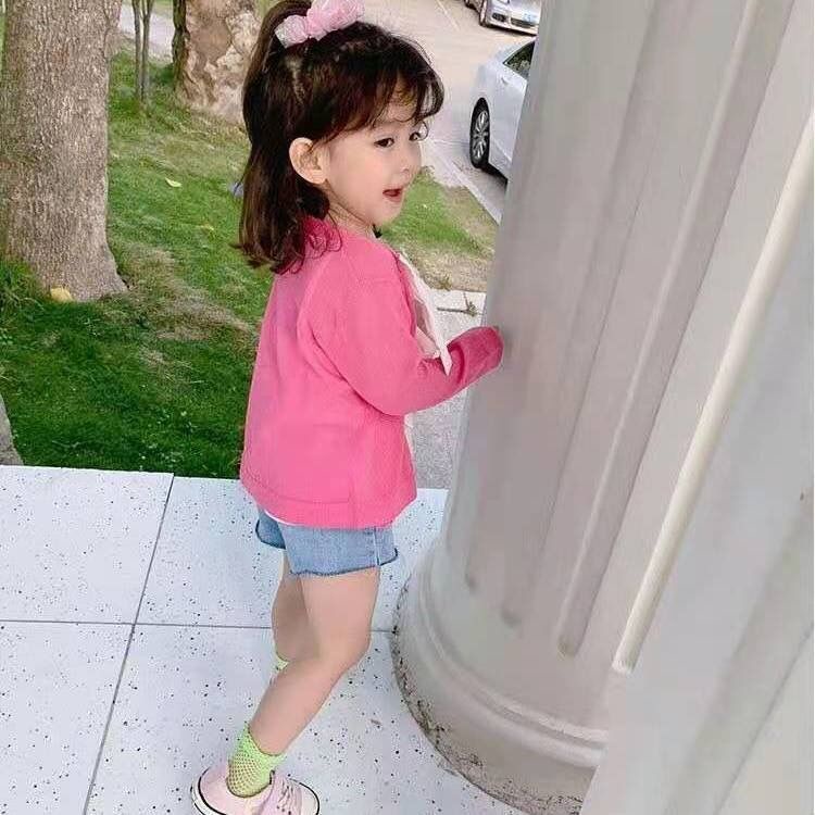 [Babycat] Áo Khoác Cardigan Dệt Kim Mỏng Chống Nắng Phong Cách Nhật Hàn Thời Trang Mùa Hè Cho Bé Gái Trung Niên