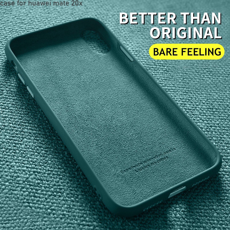 Huawei Mate 20X 20 10 Pro Liquid Silicone For Original Phone Case Soft Casing Simple protective Full Cover Shockproof Back Cases
