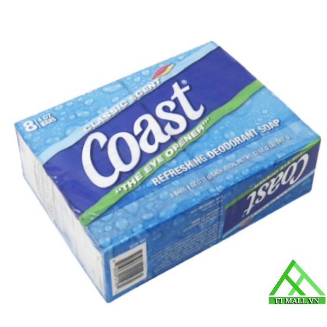 Lốc 8 Xà Bông Cục Coast 113g - Refreshing Deodorant Soap