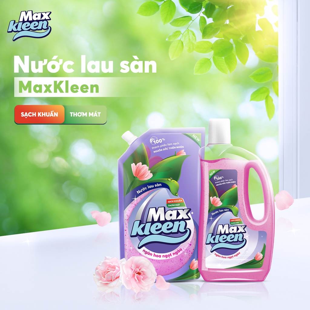 Combo 4 Túi Nước Lau Sàn Ban Mai Thanh Mát MaxKleen