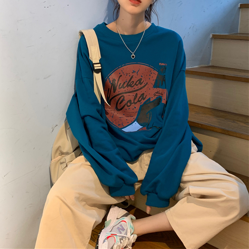 Áo sweater nữ in chữ cái tiếng Anh phong cách Hàn Quốc