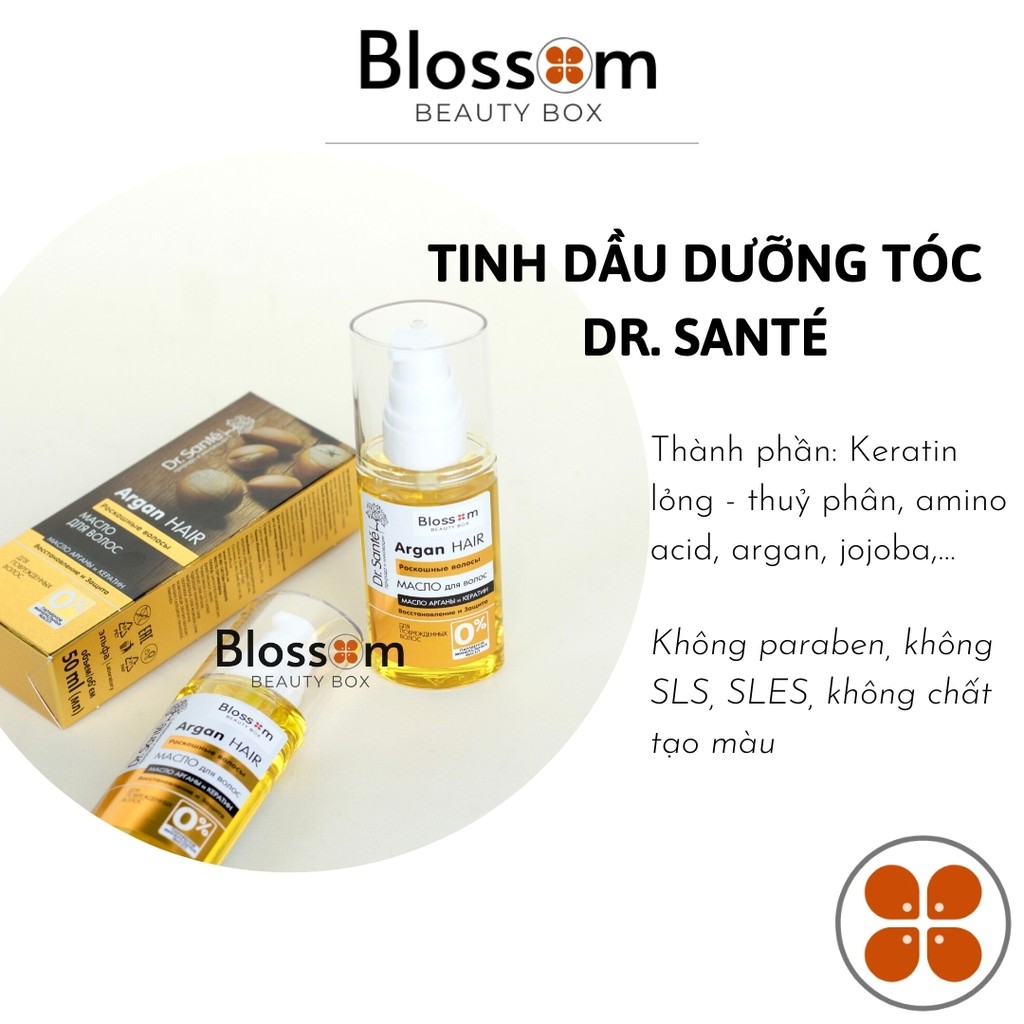 Dầu dưỡng tóc Argan Keratin Dr. Sante