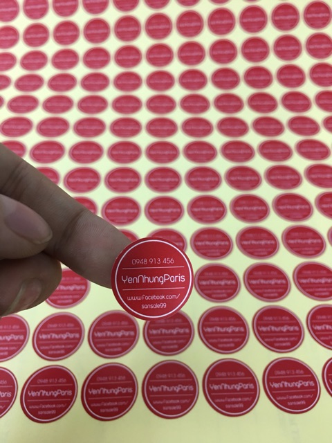 Combo 200 sticker tròn in theo yêu cầu