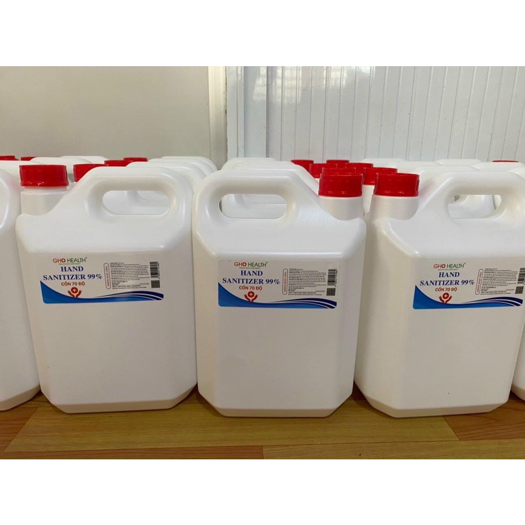 💥 Cồn 70 độ GHO sát khuẩn, rửa tay trực tiếp, Can 5 lít