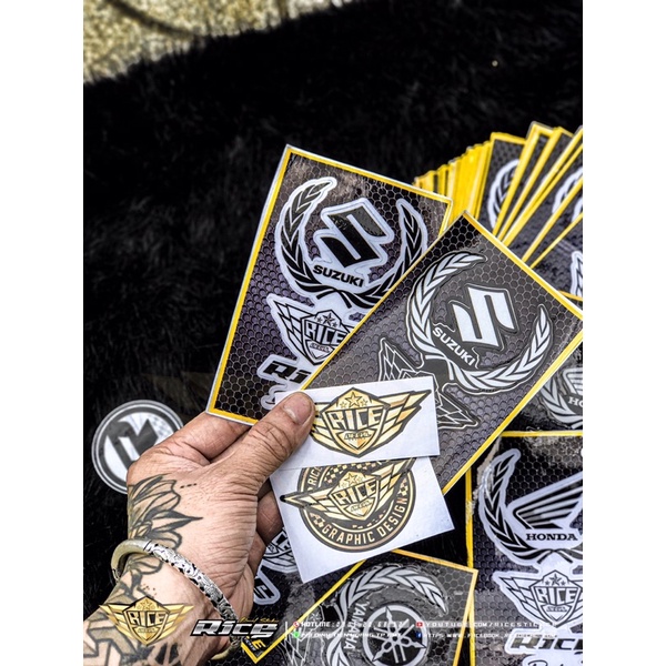 Tem dán dè Rice Yamaha-Honda-Suzuki các loại xe