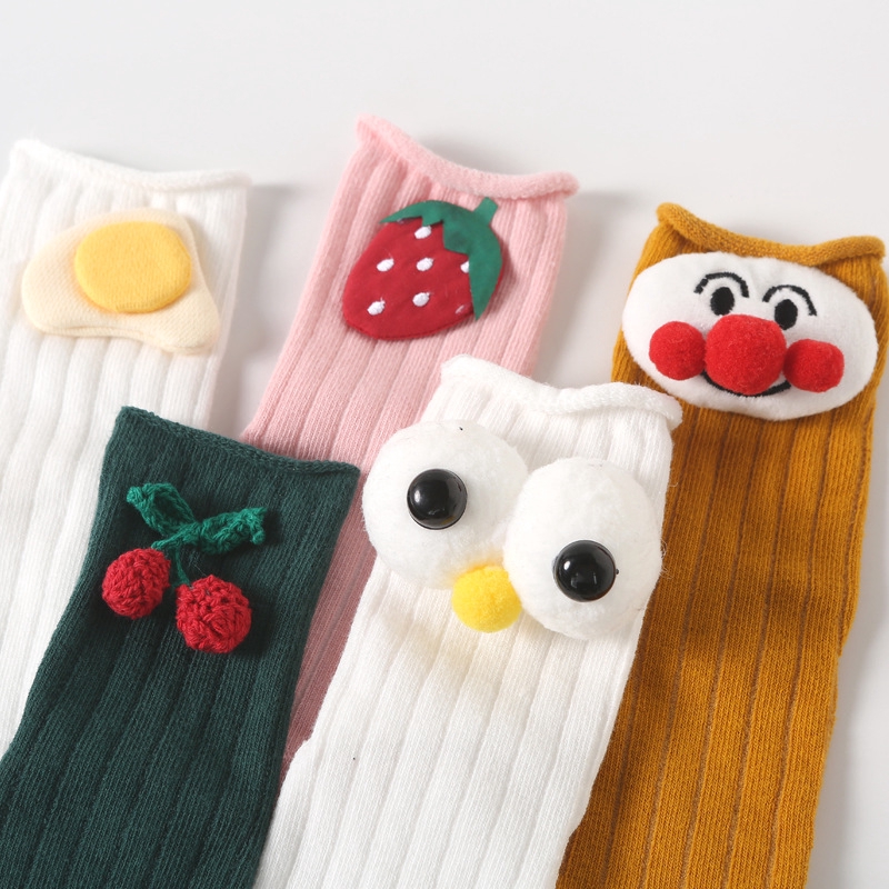 Vớ cotton dài hình hoạt hình 3D đáng yêu dành cho bé từ 1-3 tuổi