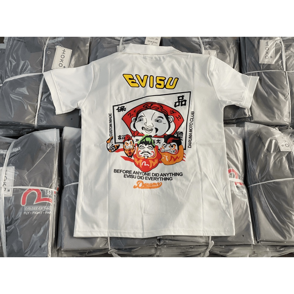 Áo Thun Nam Polo EVisus Có Cổ In Ông Mặt Hề Phối Màu Đỉnh Cao Siêu Hot