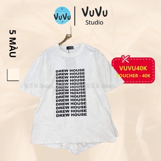 Set bộ tay lửng chữ drew house siêu hot kèm quần cho ngày hè năng động