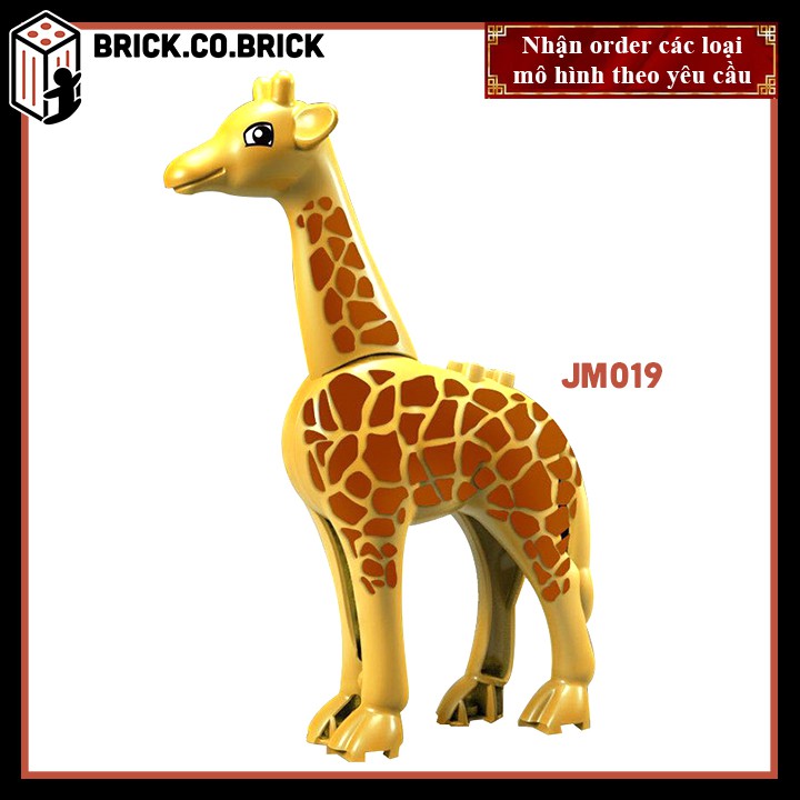 Đồ chơi Lắp ráp Minifigure Mô hình Động vật và Thú hoang dã Hưu Cao Cổ Vàng JM019