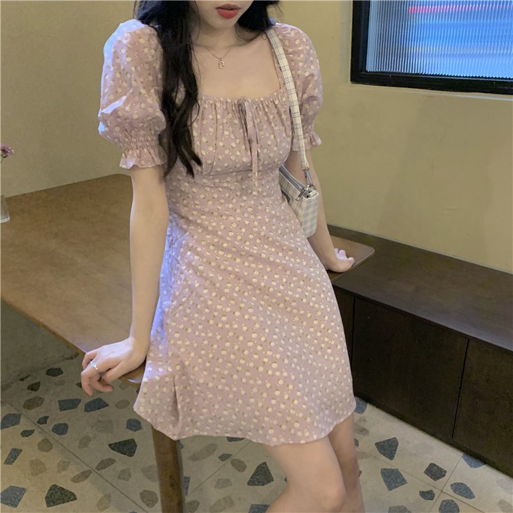 Váy Hoa Nhí Tím Vintage 🌸FREESHIP🌸 Giảm 10k nhập mã [ VAY TIM ] 🌸 Váy vintage tím lịm tìm sim không bao giờ hết HOT | BigBuy360 - bigbuy360.vn