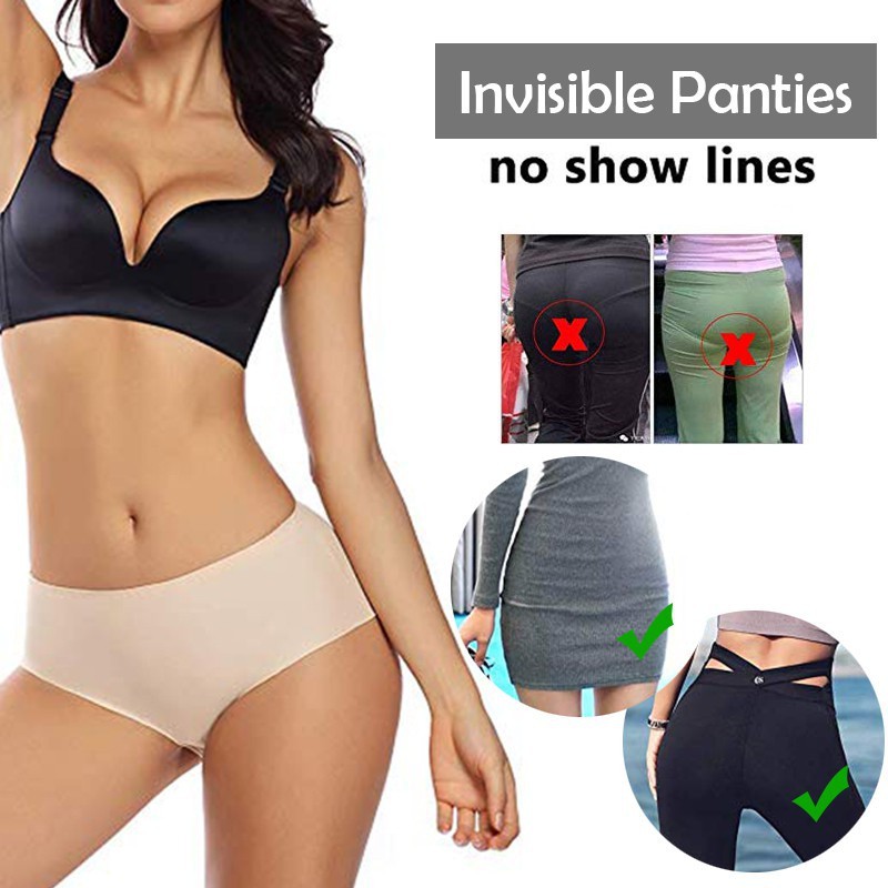 Quần Lót Lụa Không Đường May Size Lớn Quyến Rũ Cho Nữ Chất Vải Mỏng Mát Mịn Màng Kháng Khuẩn Cao Cấp Co Dãn Thoải Mái