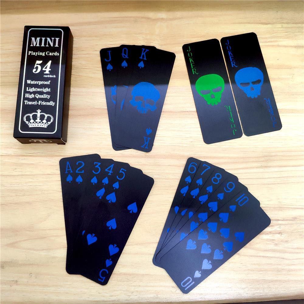 54 Card/deck New pattern Baccarat Plastic Waterproof Mini Black Playing Cards Game Texas Hold'em Poker Cards Board Games cards