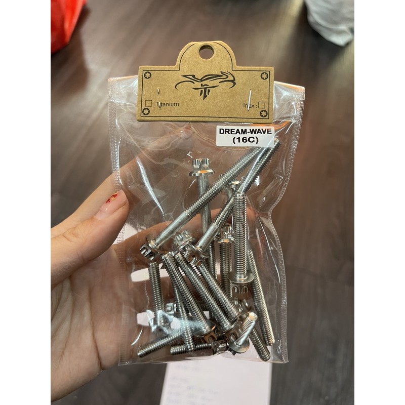 ỐC INOX LỐC MÁY WAVE DREAM