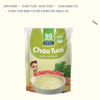 Cháo tươi baby cá hồi cải bó xôi 240g