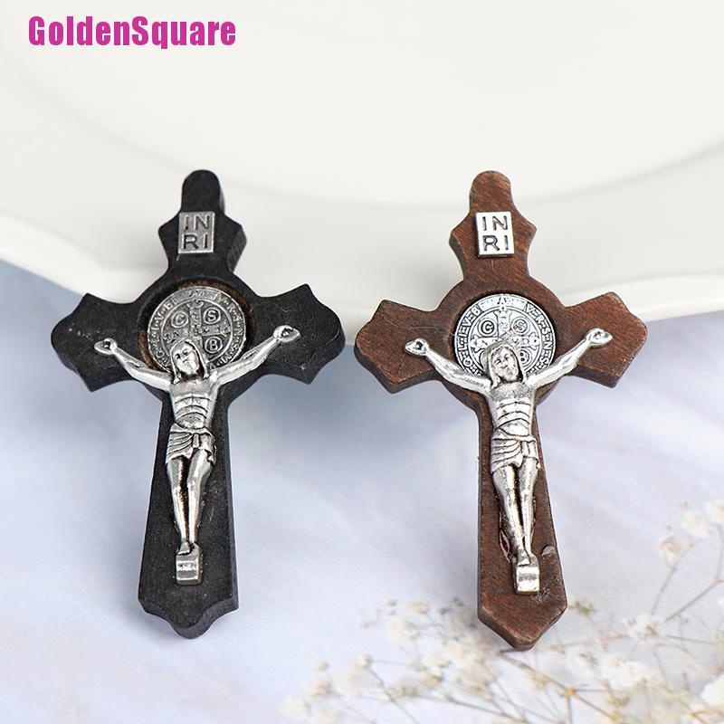 Mặt vòng cổ Hình Cây Thánh Giá Bằng Gỗ Diy