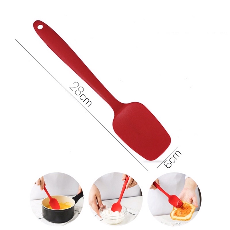 Phới thìa / phới vét bột dạng thìa silicon 28cm