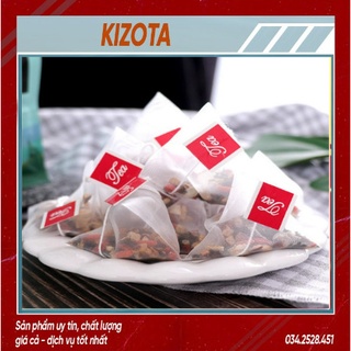 Túi lọc trà, thảo dược lưới tam giác dây nhúng, hàn nhiệt,lọc sạch - 100 túi-KIZOTA
