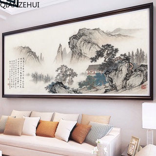 Bộ Tranh Thêu Chữ Thập Bằng Cotton 11CT DIY Hình Tòa Nhà Wangyun Nổi Tiếng