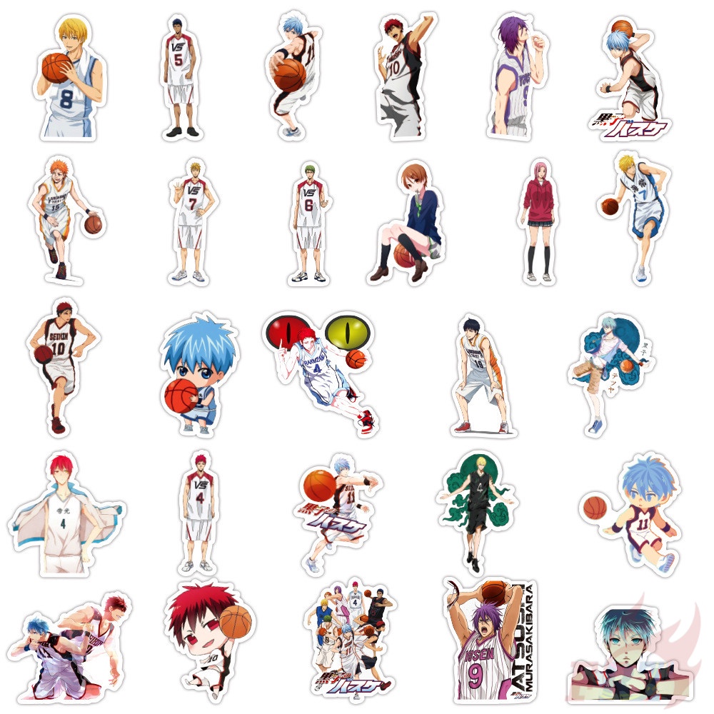 Bộ 50 Cái ❉ Miếng Dán Trang Trí Phong Cách Kuroko'S Basketball Series 01 ❉ Miếng Dán Trang Trí Hình Nhân Vật Kuroko Tetsuya