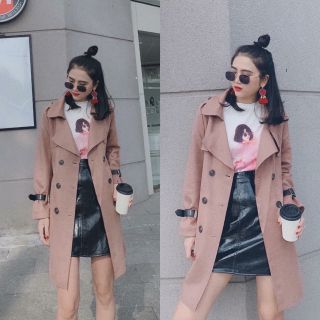 ÁO KHOÁC DẠ LỘN CỔ VEST FORM DÀI ( kèm video , ảnh thật )