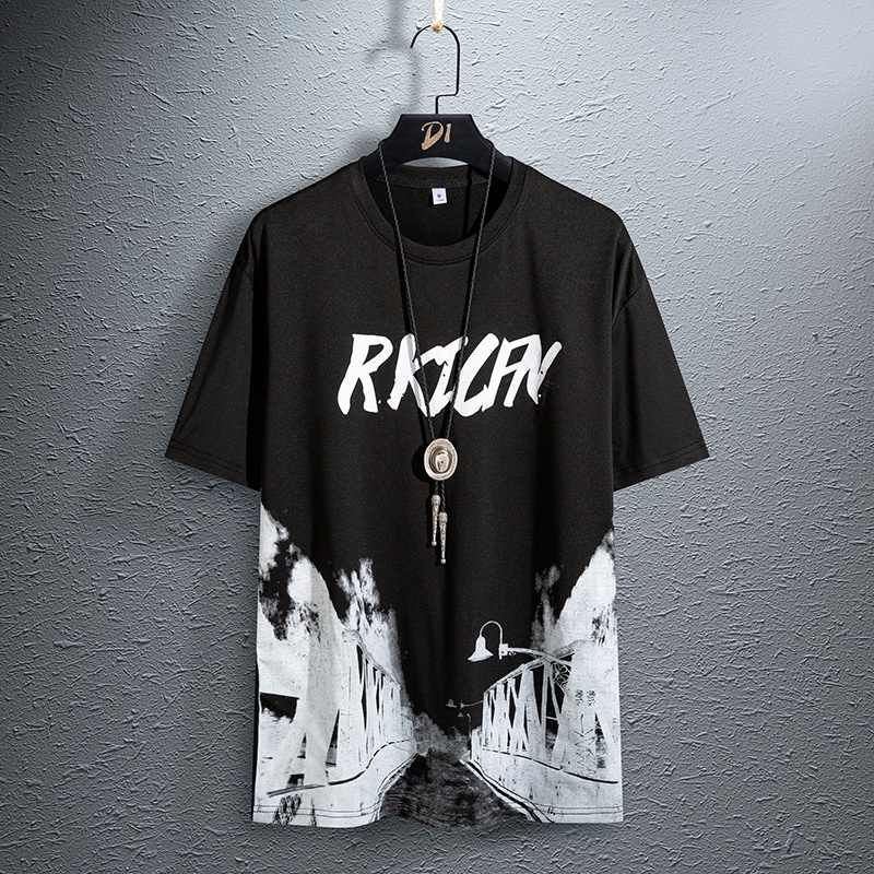 Áo Thun Ngắn Tay Dáng Rộng oversize In Họa Tiết Thời Trang Mùa Hè Dành Cho Nam/Size M-5XL